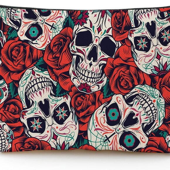 Makeup Bag for Women Travel Makeup Bag Large Cosmetic Bag Zipper Pouch Toiletry - Picture 1 of 6